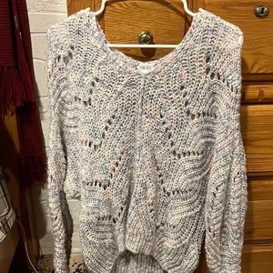 Blue and pink sweater